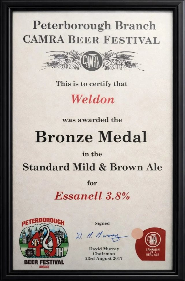 Peterborough CAMRA Beer Festival – Bronze – Essanell 3.8% – Standard Mild & Brown Ale