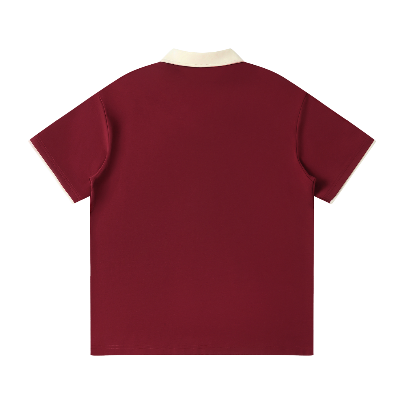 Contrast Collar Raglan Polo Shirt Front Only