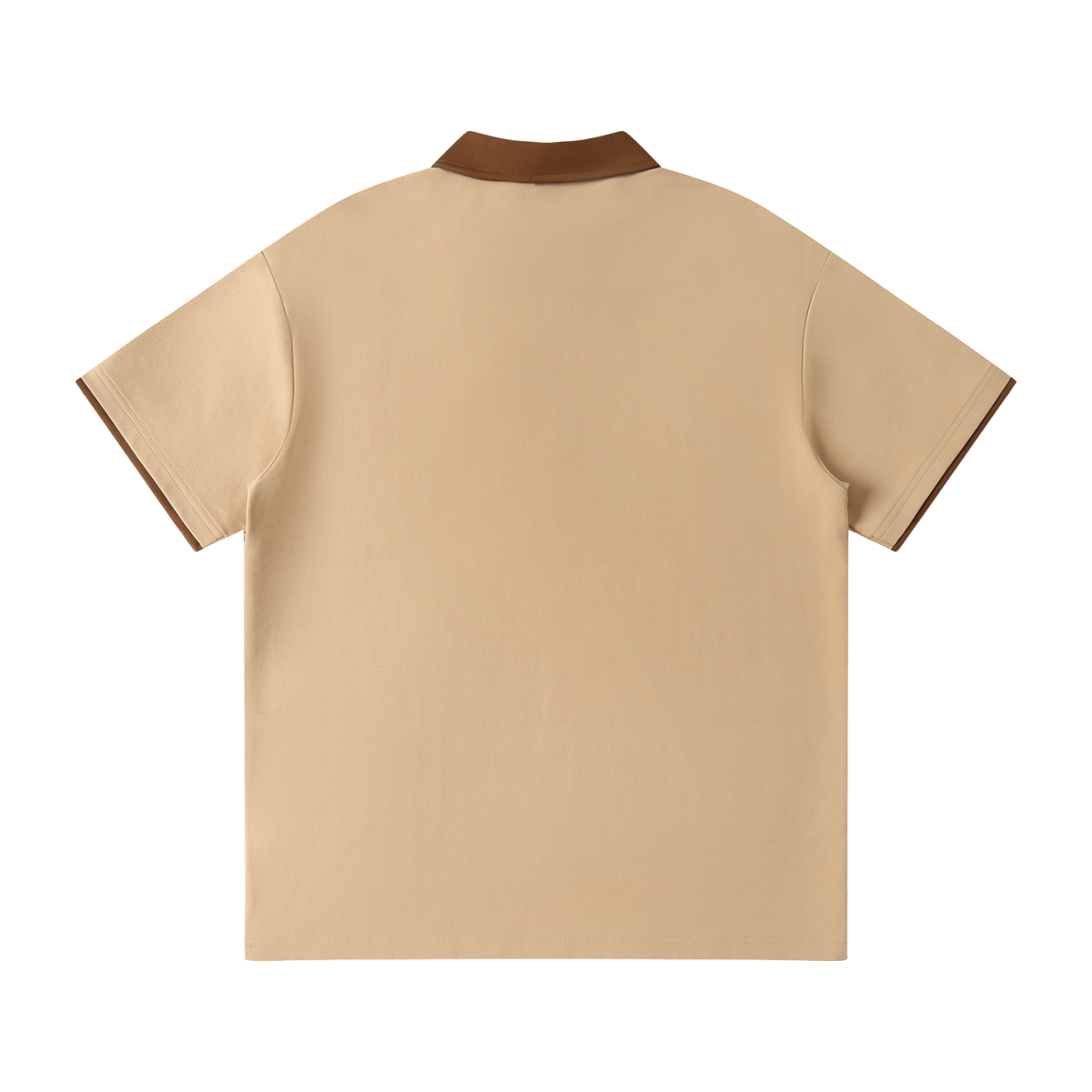 Contrast Collar Raglan Polo Shirt Front Only
