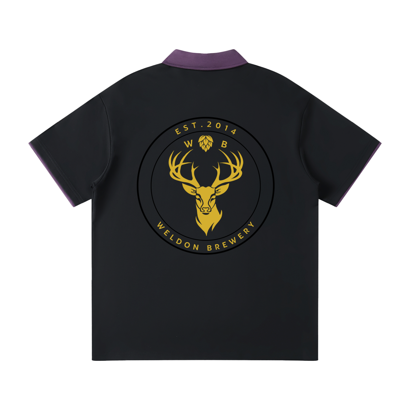 Contrast Collar Raglan Polo Shirt