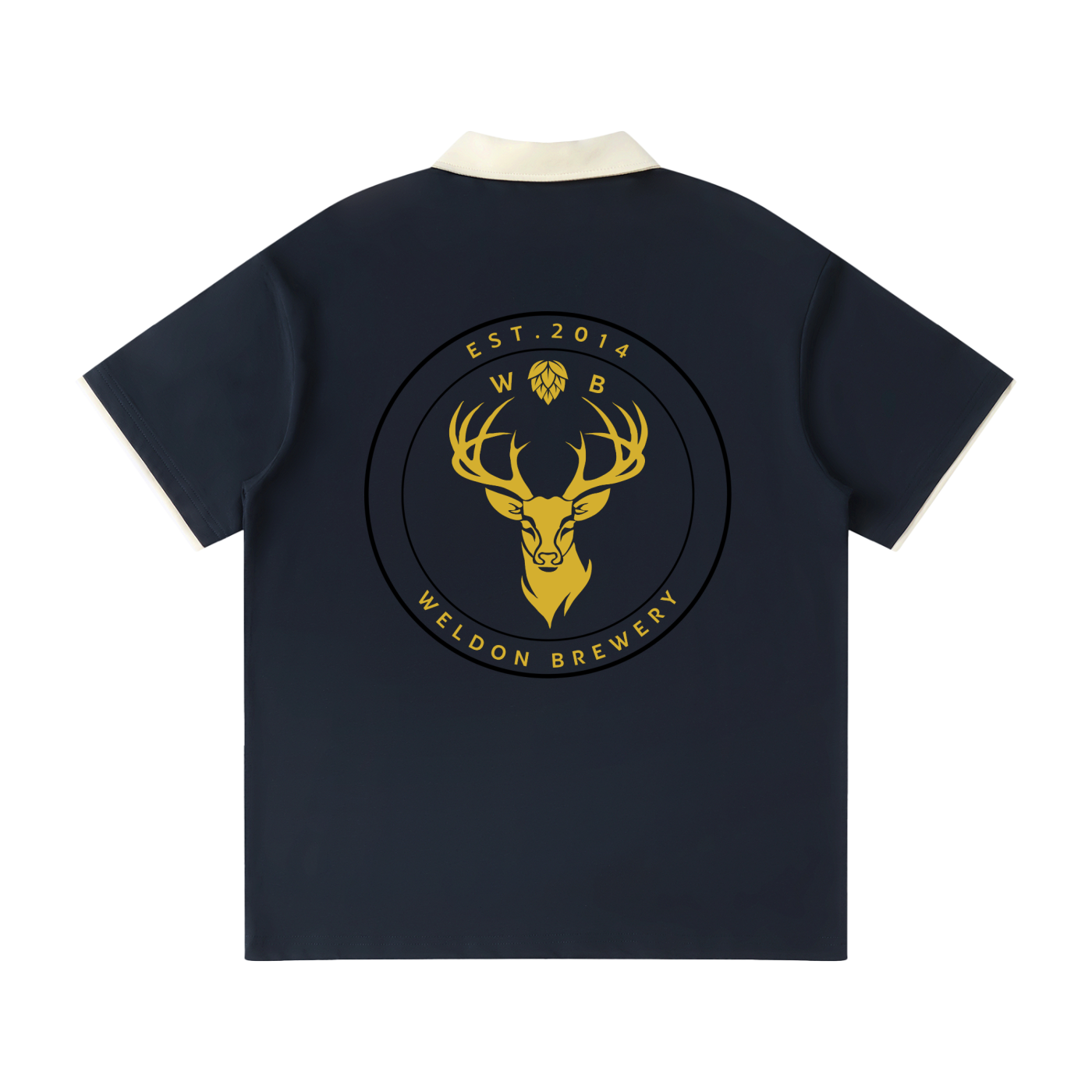 Contrast Collar Raglan Polo Shirt