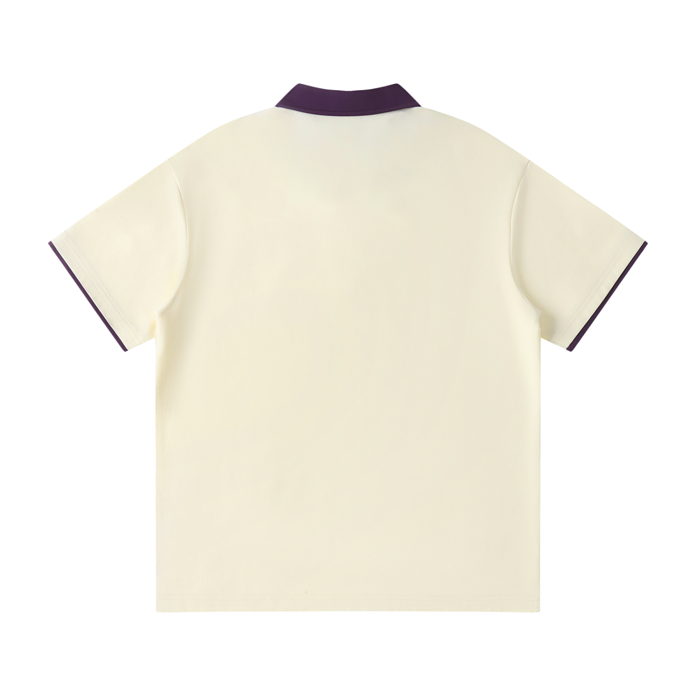 Contrast Collar Raglan Polo Shirt Front Only
