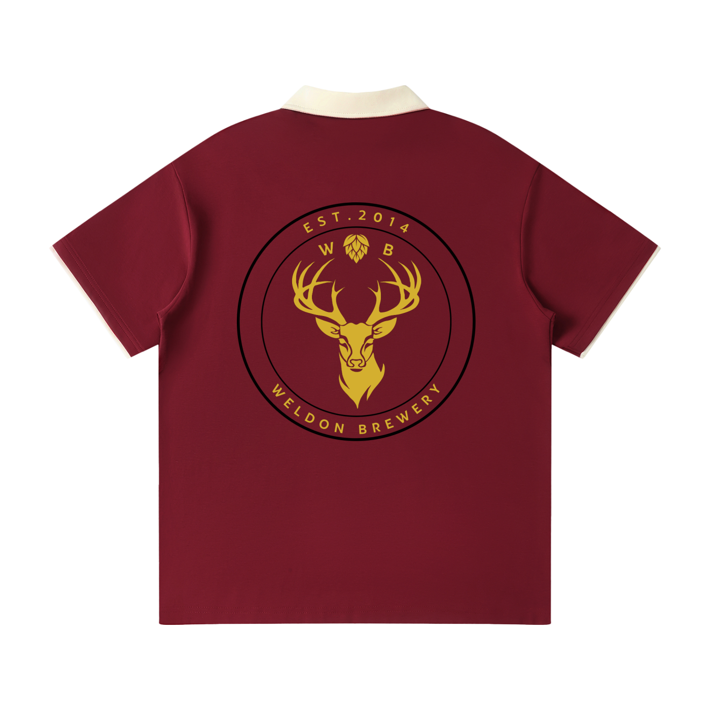Contrast Collar Raglan Polo Shirt