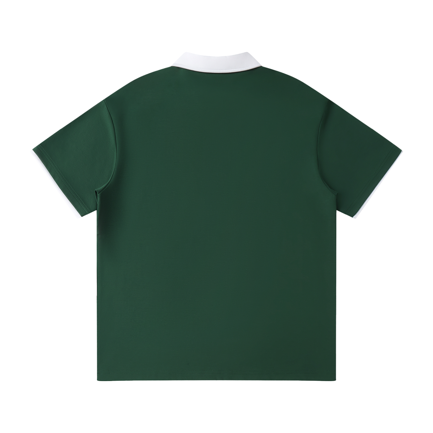 Contrast Collar Raglan Polo Shirt Front Only