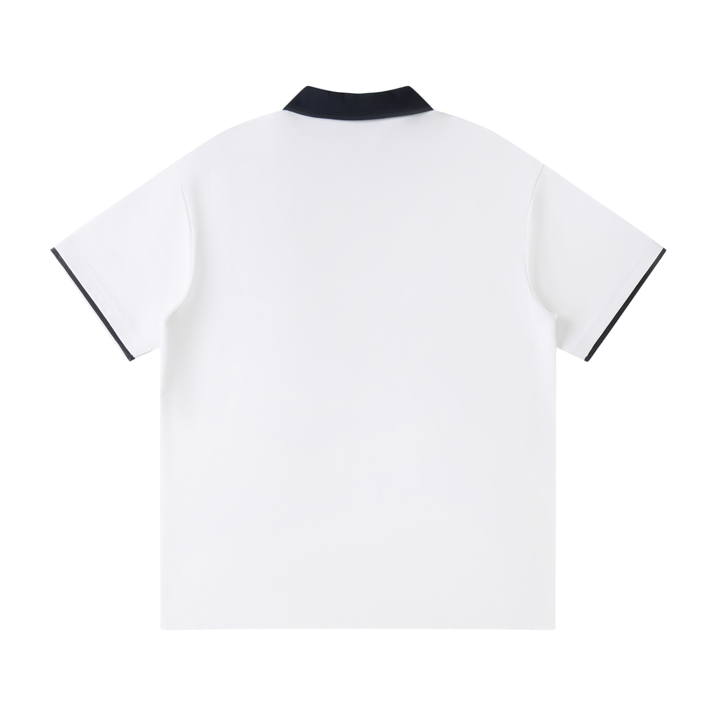 Contrast Collar Raglan Polo Shirt Front Only