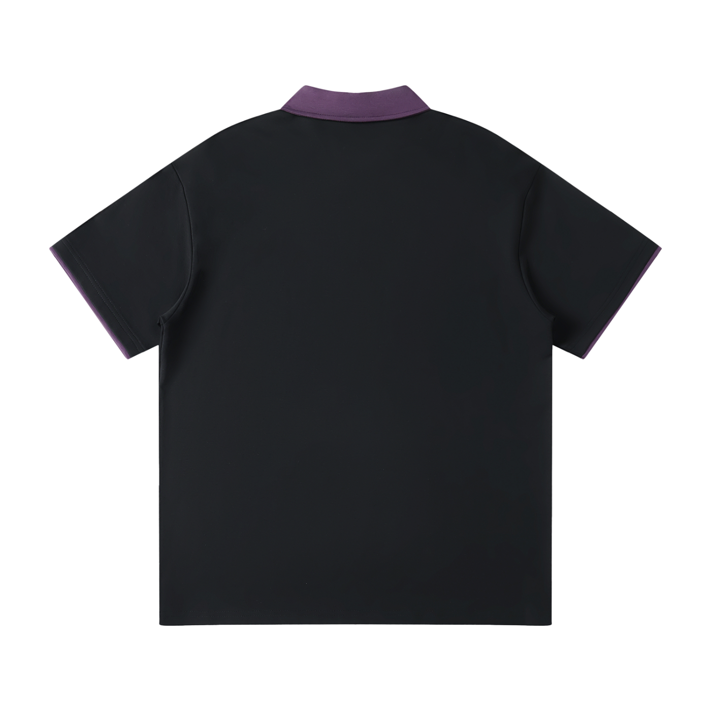 Contrast Collar Raglan Polo Shirt Front Only