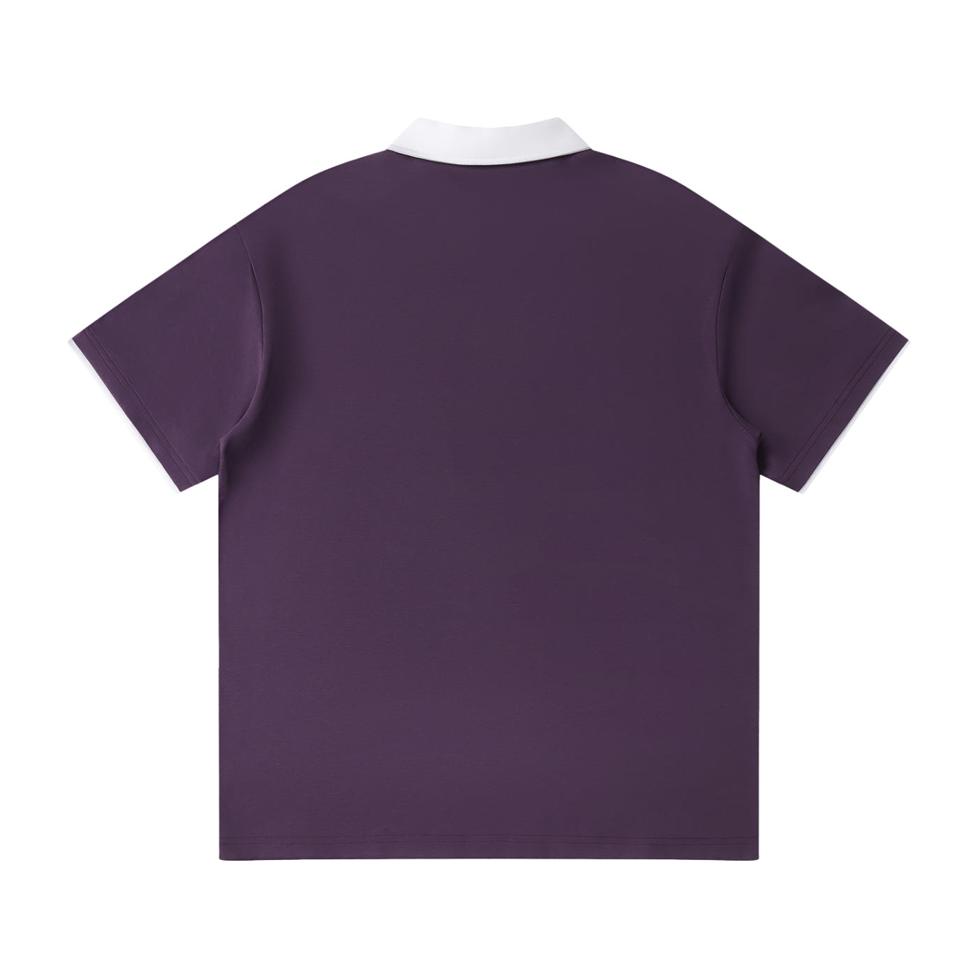 Contrast Collar Raglan Polo Shirt Front Only