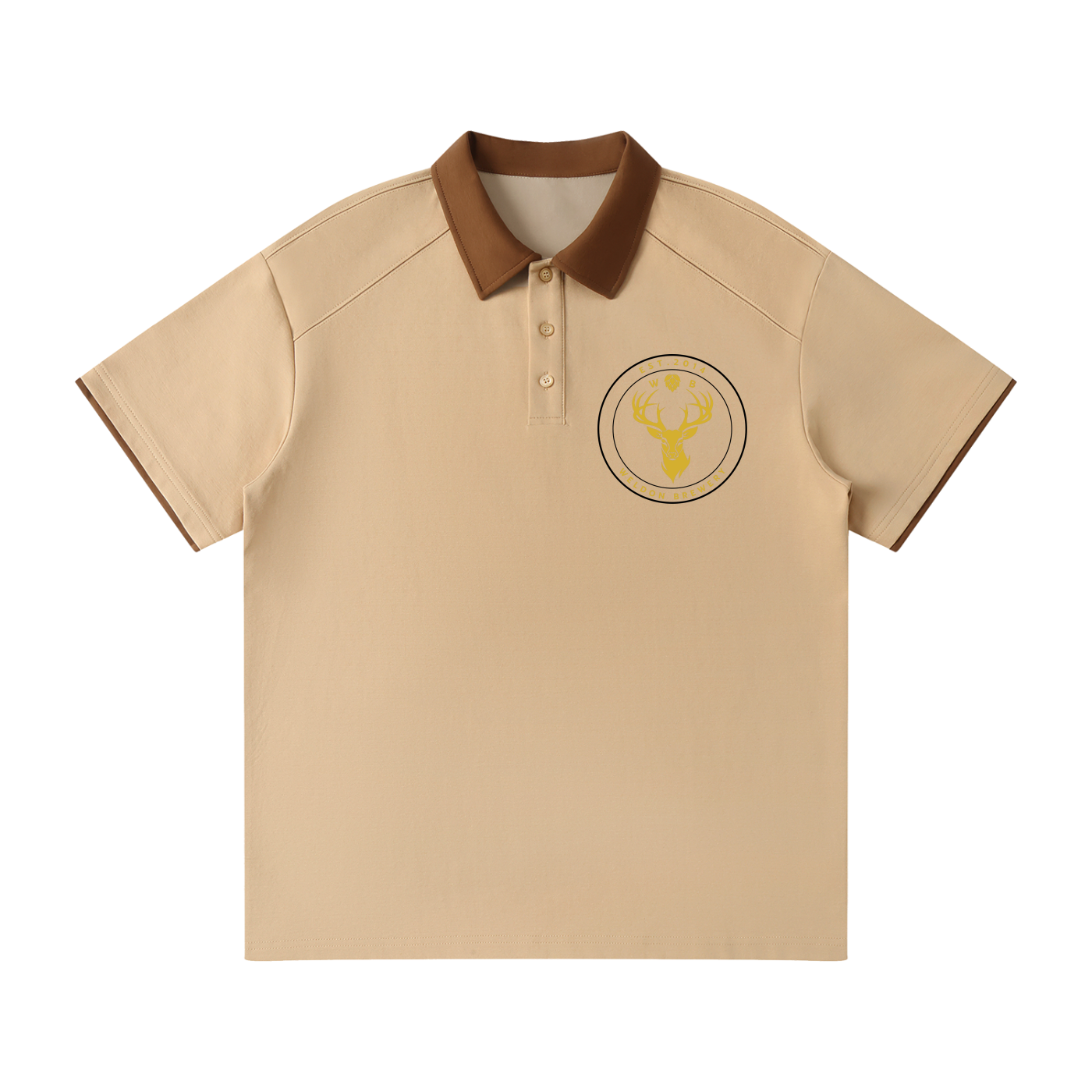 Contrast Collar Raglan Polo Shirt