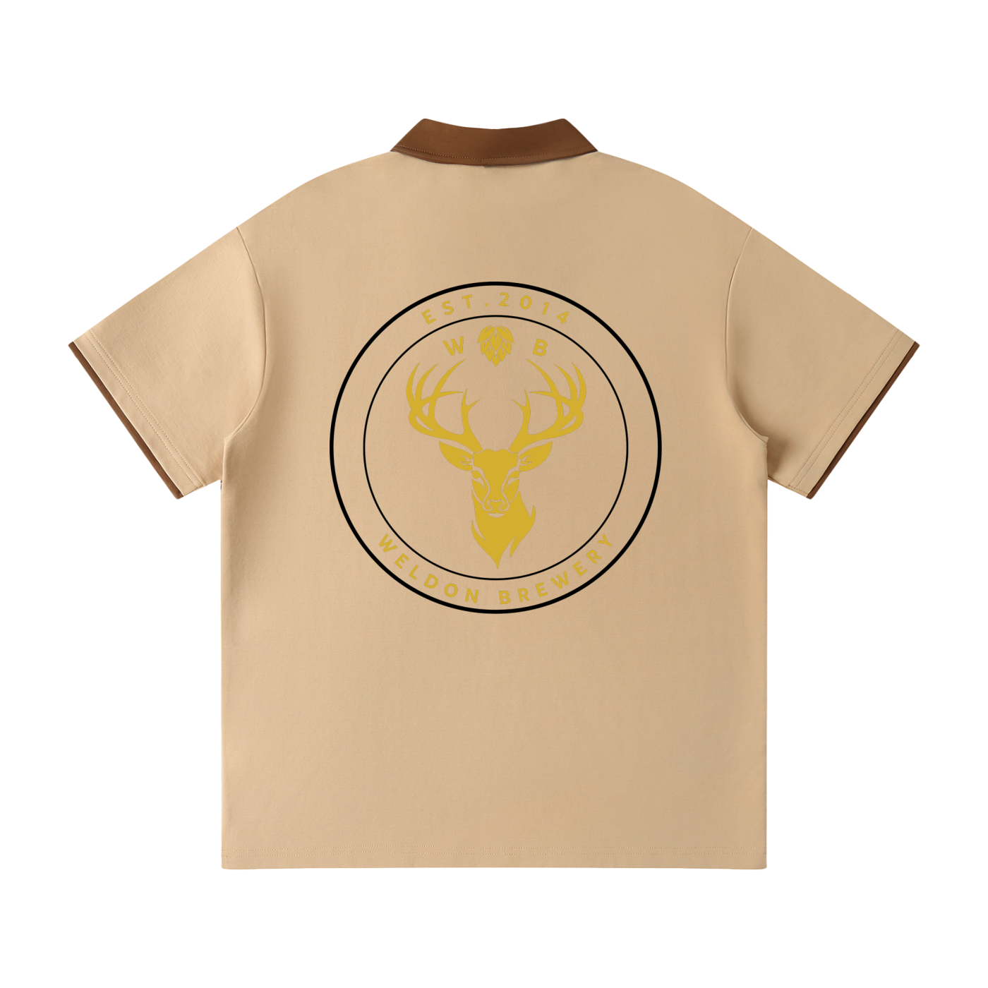 Contrast Collar Raglan Polo Shirt